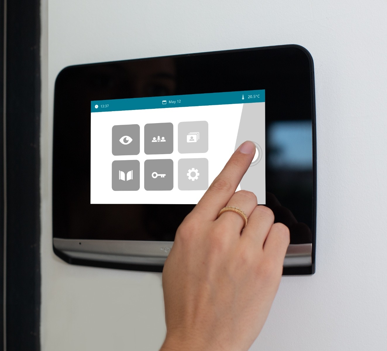 Somfy Touchscreen-Display Bildschirmoberfläche